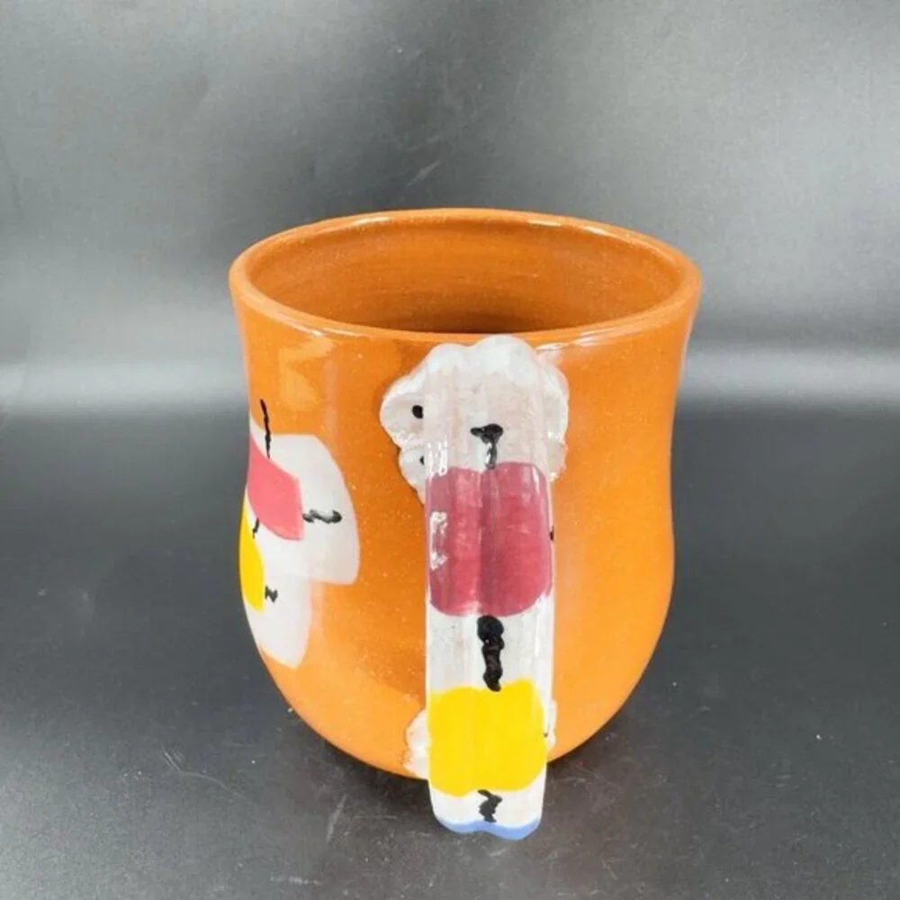Vintage‎ 1988 Roberta Waterman Hand Made Oversize Coffee Mug Cup Made In Chicago